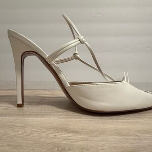 ASOS Strappy White High Heels – Open Toe